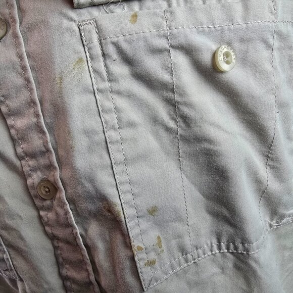 Craghoppers Button Up Shirt Mens Medium Tan Long Sleeve Outdoor Hiking Travel - Picture 10 of 13